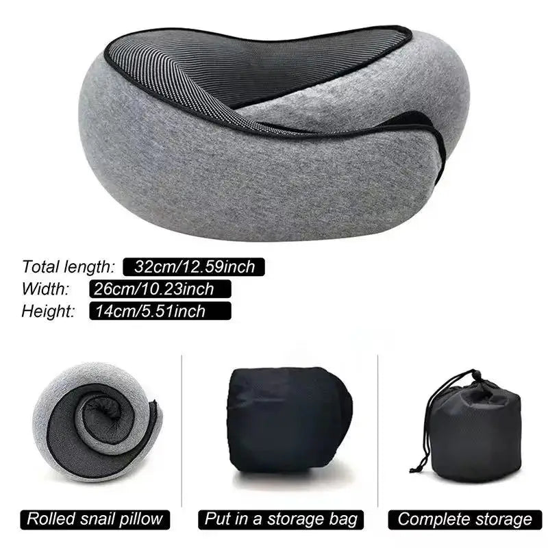 Oreiller cervical en mousse à mémoire de forme, vertèbre cervicale, voyage, Portable, pause midi, avion, Type U, oreiller de sommeil, Camping, sac de transport - Zone shopping