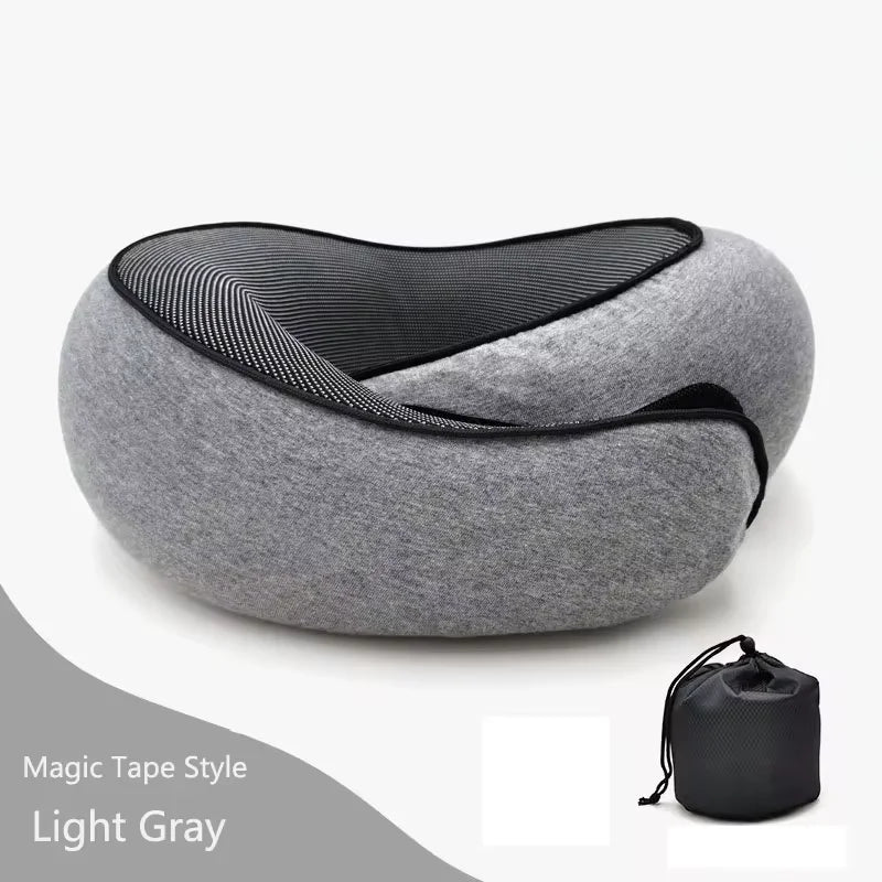 Oreiller cervical en mousse à mémoire de forme, vertèbre cervicale, voyage, Portable, pause midi, avion, Type U, oreiller de sommeil, Camping, sac de transport - Zone shopping