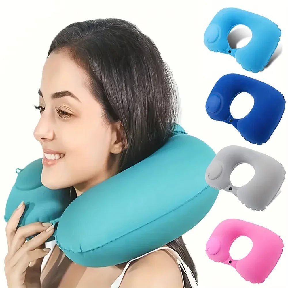 Oreiller cervical gonflable portable 2025, idéal pour voyages et camping - Zone shopping