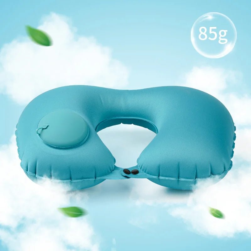 Oreiller de voyage U gonflable, portable et pliable pour le cou - Zone shopping