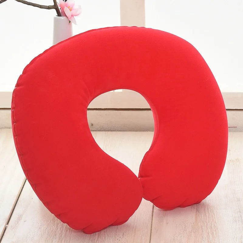 Oreiller gonflable en C pour voyage, coussin de cou portable 1 pièce - Zone shopping
