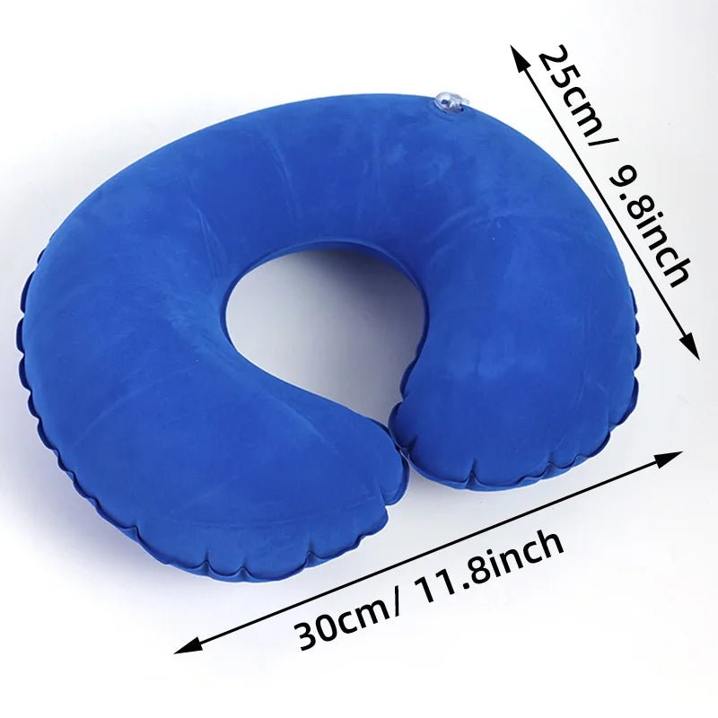 Oreiller gonflable en C pour voyage, coussin de cou portable 1 pièce - Zone shopping