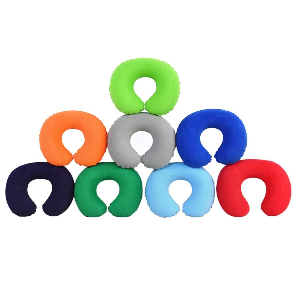 Oreiller gonflable en C pour voyage, coussin de cou portable 1 pièce - Zone shopping