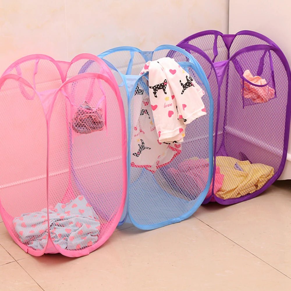 Organisateur de linge pliable E27 - Sac de rangement en maille - Zone shopping