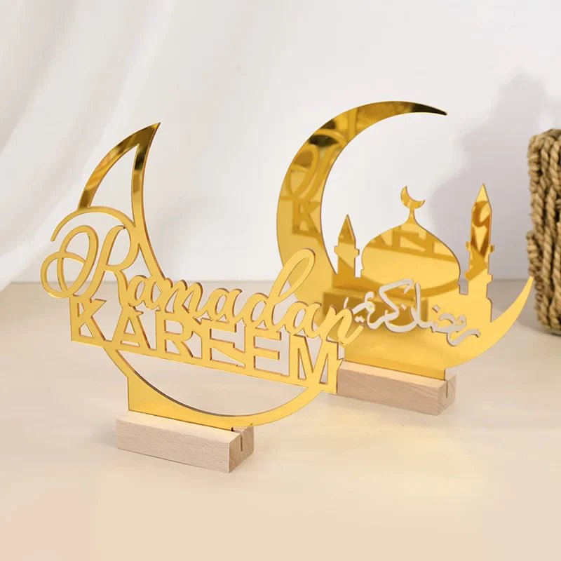 Ornements de table en acrylique Eid Mubarak, déco Ramadan 2025 - Zone shopping