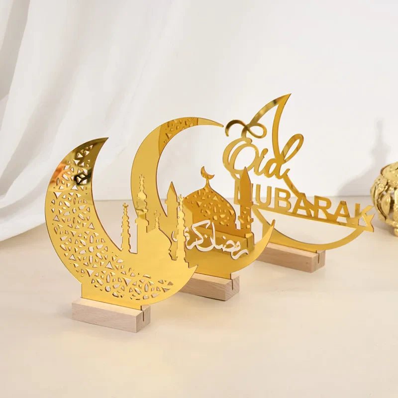 Ornements de table en acrylique Eid Mubarak, déco Ramadan 2025 - Zone shopping