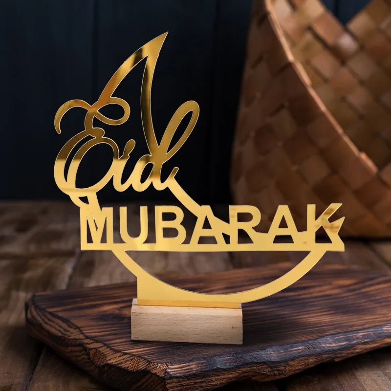 Ornements de table en acrylique Eid Mubarak, déco Ramadan 2025 - Zone shopping