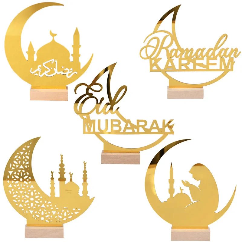 Ornements de table en acrylique Eid Mubarak, déco Ramadan 2025 - Zone shopping