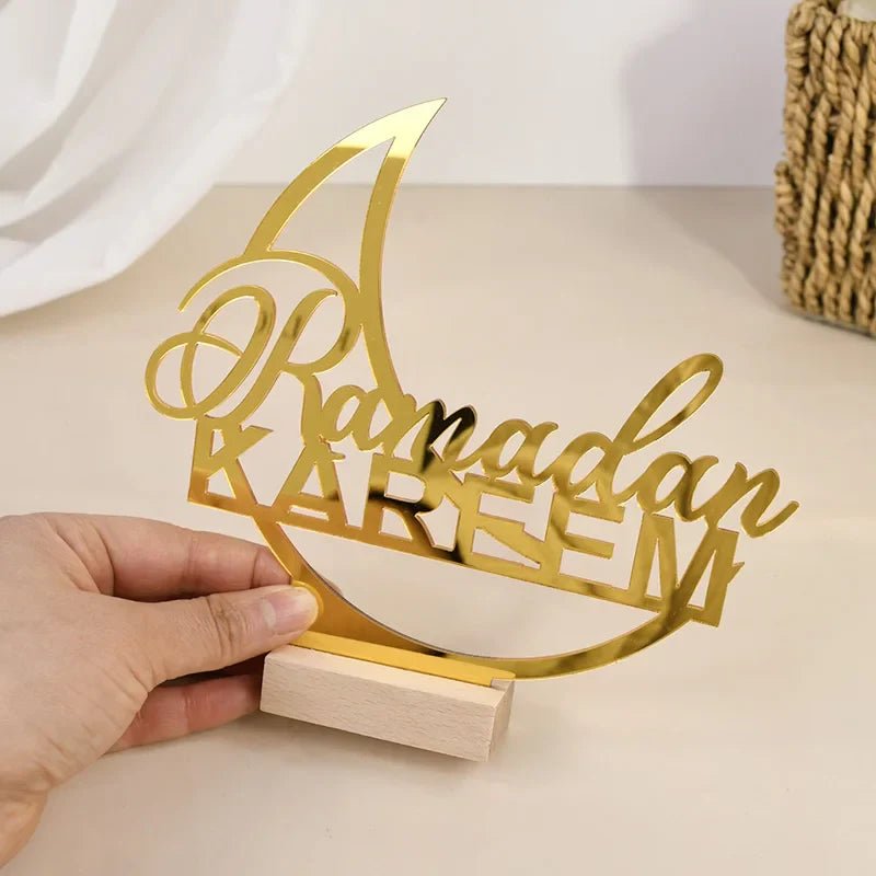 Ornements de table en acrylique Eid Mubarak, déco Ramadan 2025 - Zone shopping