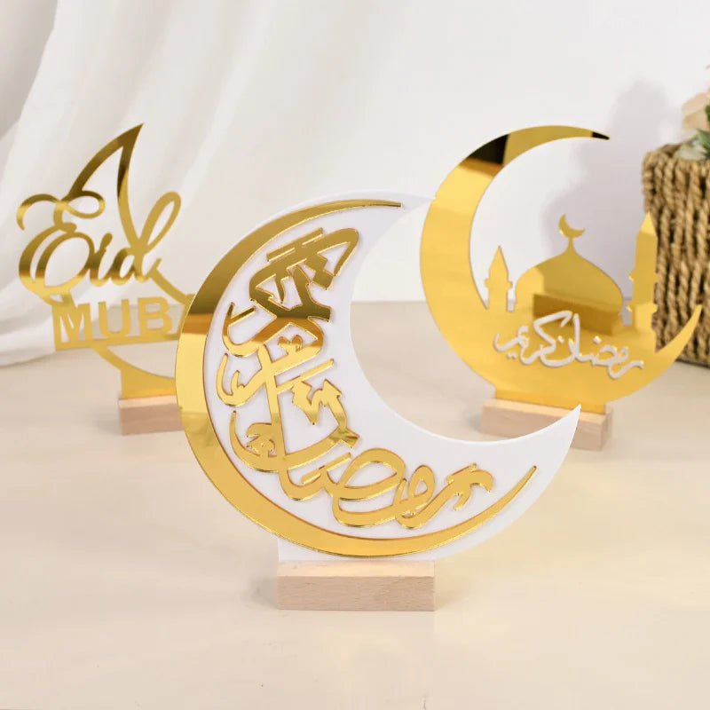 Ornements de table en acrylique Eid Mubarak, déco Ramadan 2025 - Zone shopping
