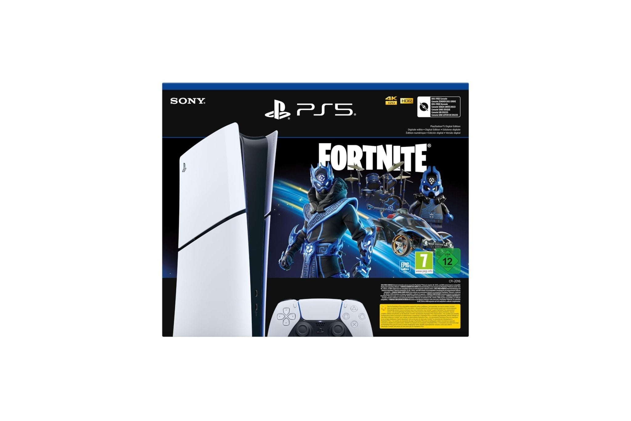 Pack Console PlayStation 5 Édition Numérique Fortnite Cobalt Star - Zone shopping