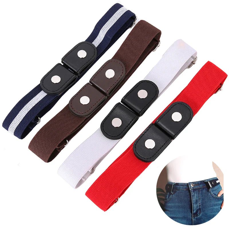 Pantalon Jeans Taille Artificielle avec Ceinture Invisible. - Zone shopping