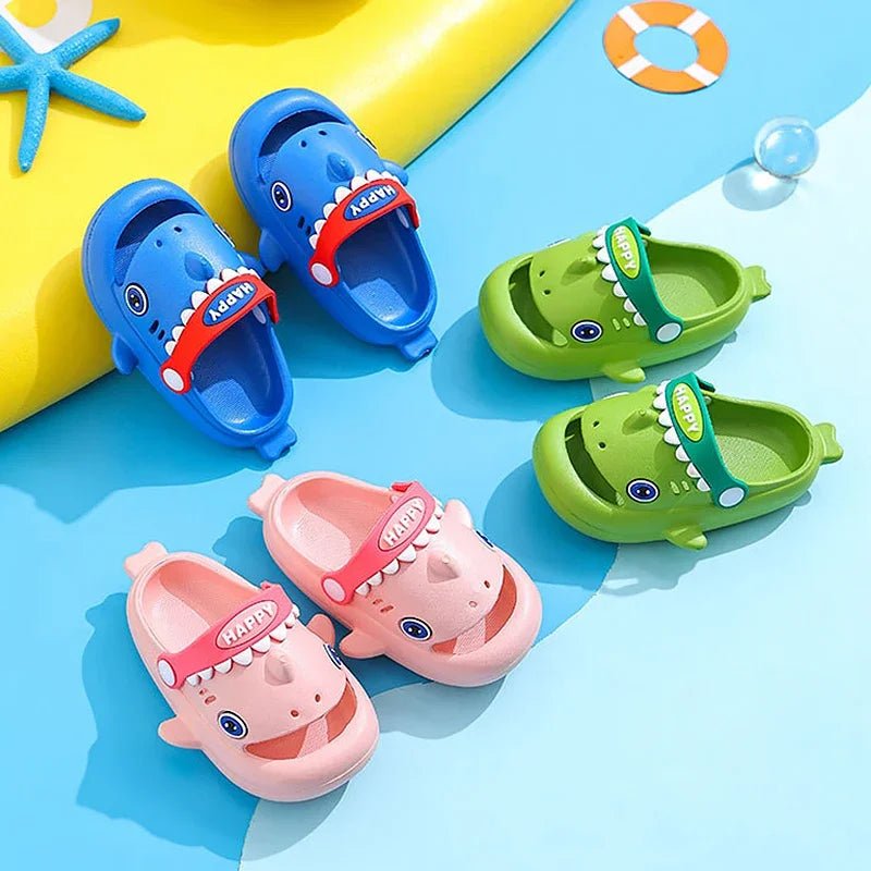 Pantoufles Requin Megalodon pour Enfants - Imperméables et Décontractées - Zone shopping