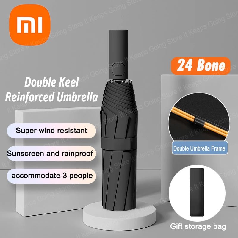 Parapluie automatique Xiaomi 24 pliable, étanche, UV, grand format - Zone shopping