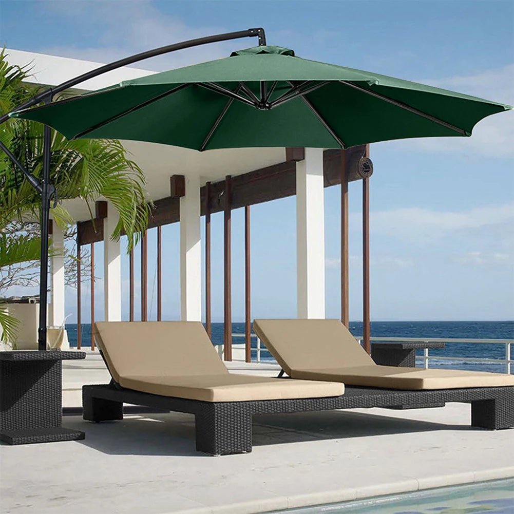 Parasol 2m 6 os, tissu remplaçable, protection UV, extérieur jardin - Zone shopping