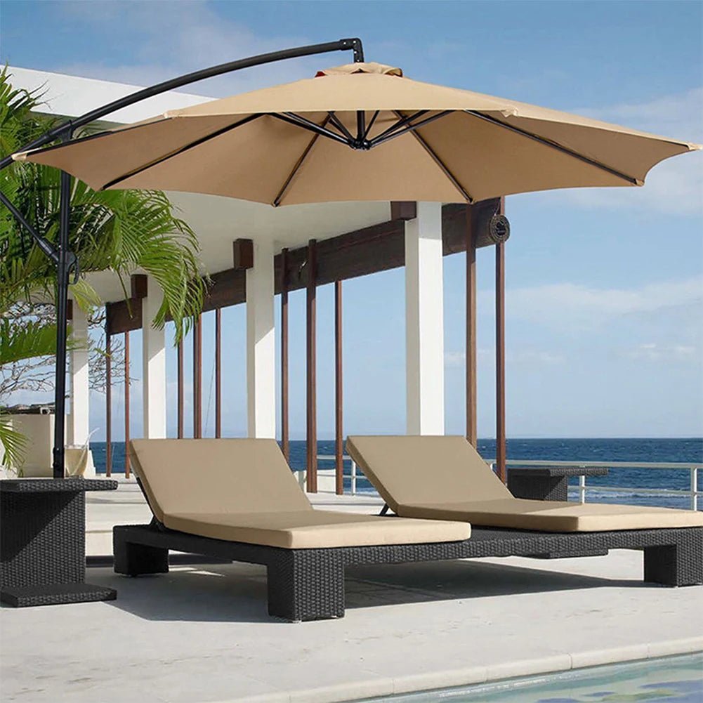Parasol 2m 6 os, tissu remplaçable, protection UV, extérieur jardin - Zone shopping