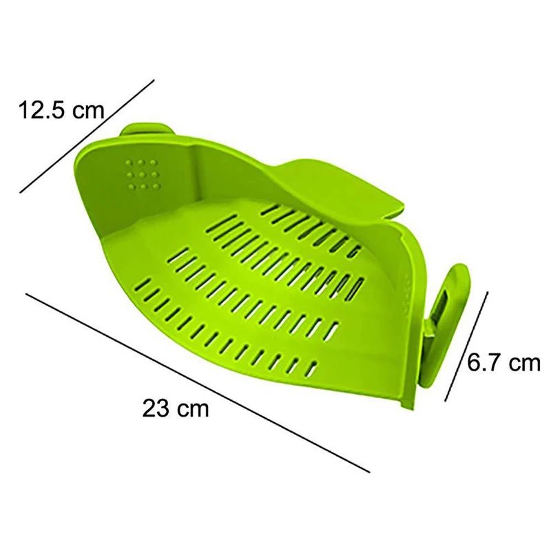 Passoire à pâtes en silicone anti - déversement, clip universel qualité alimentaire - Zone shopping