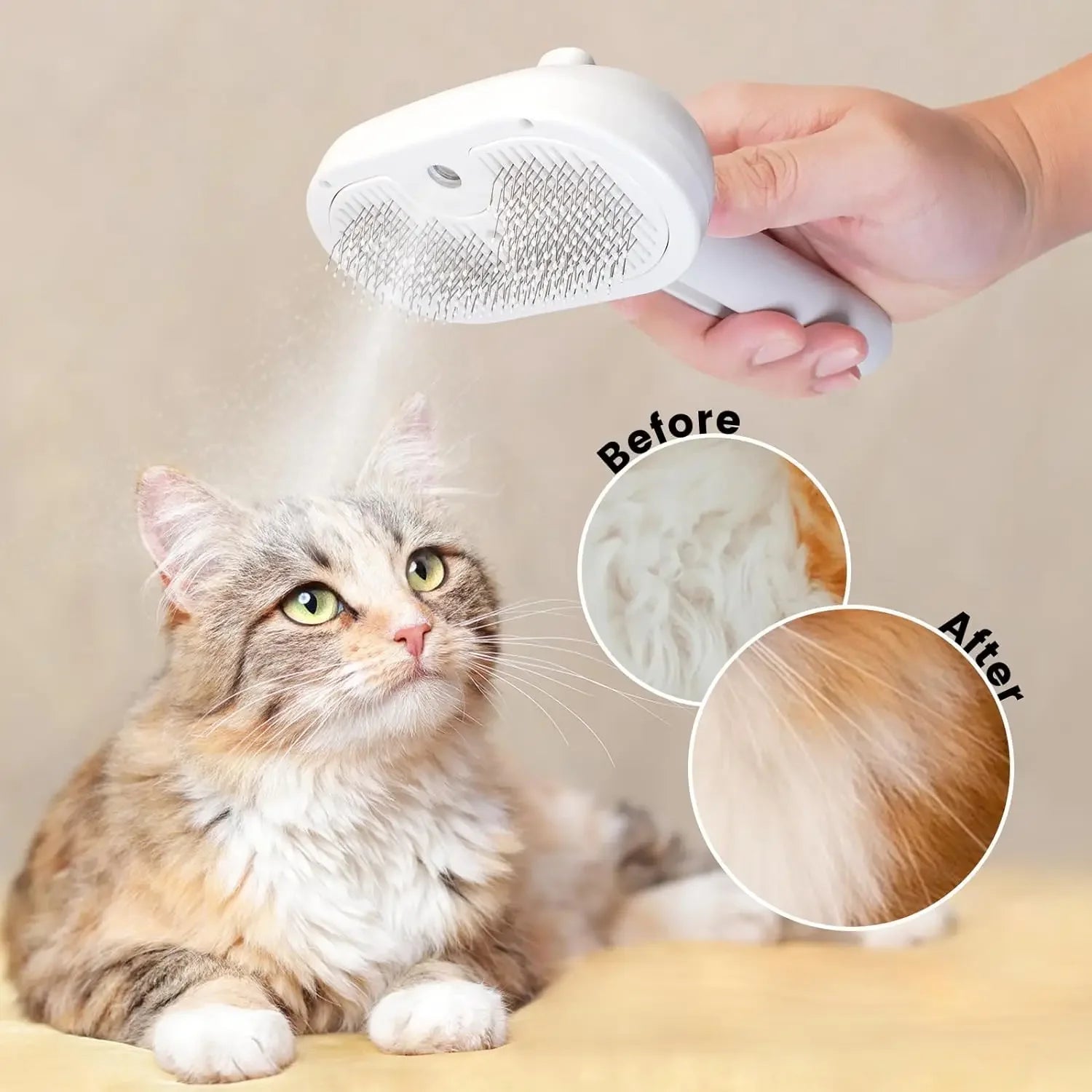 Peigne de toilettage vaporisateur pour chiens et chats, épilation facile - Zone shopping