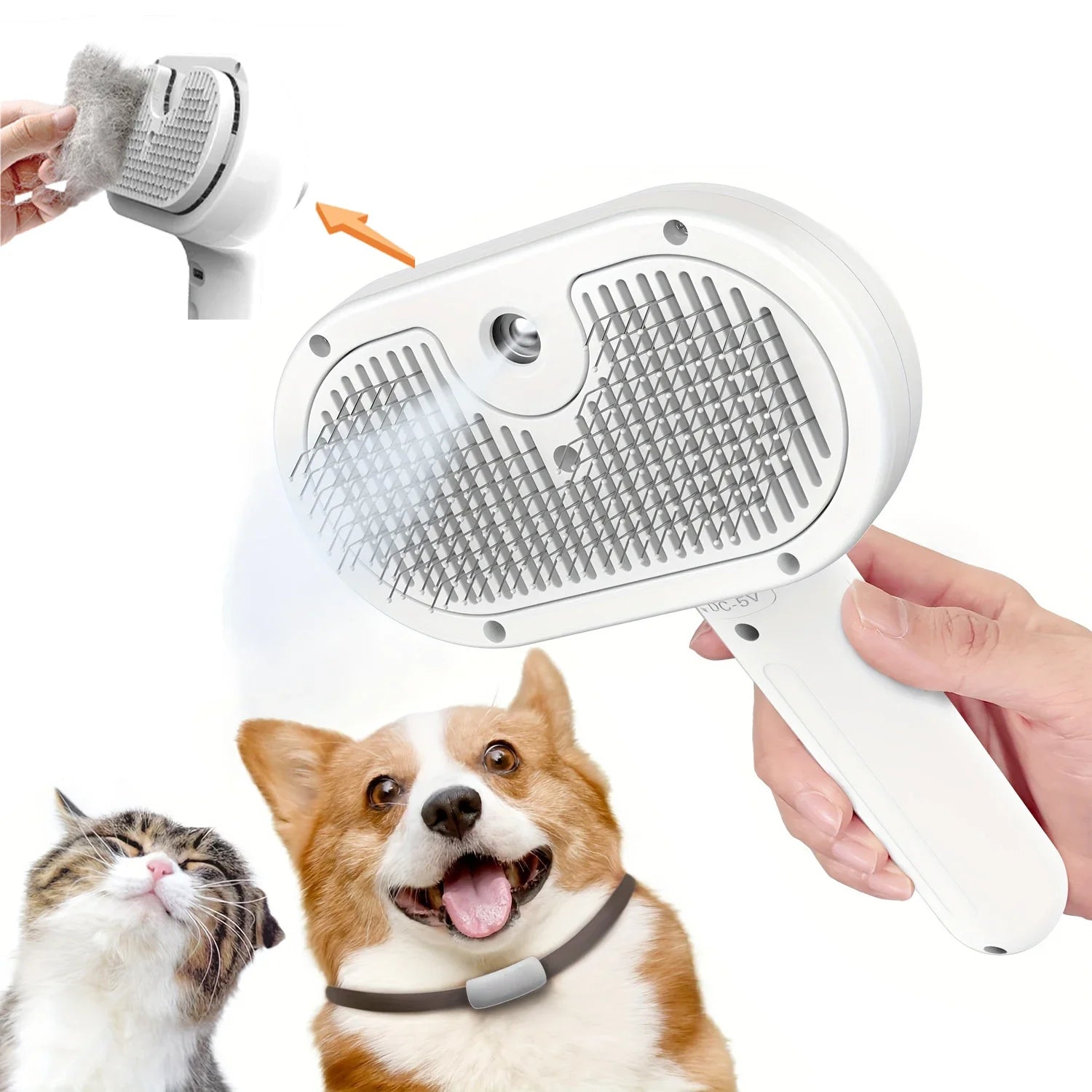 Peigne de toilettage vaporisateur pour chiens et chats, épilation facile - Zone shopping