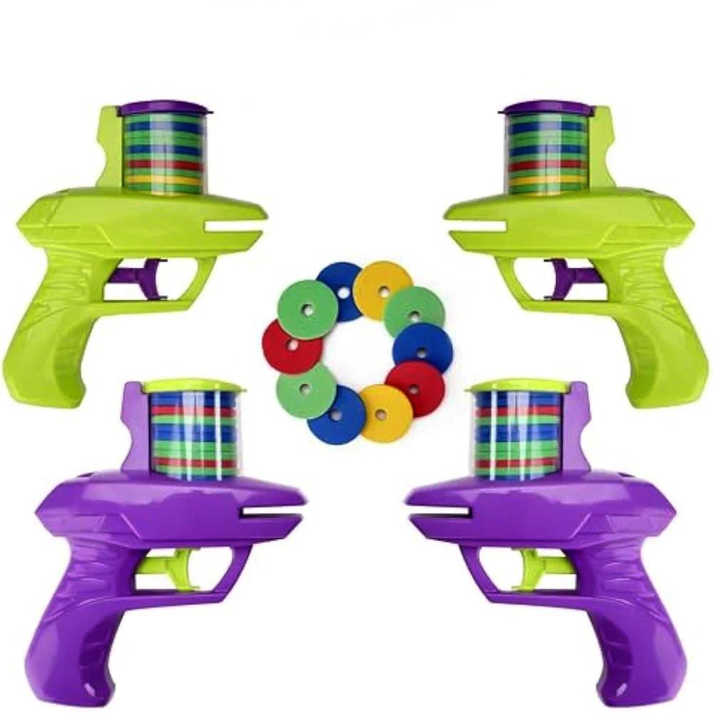 Pistolet à disque en mousse pour enfants - Jeu interactif extérieur - Zone shopping