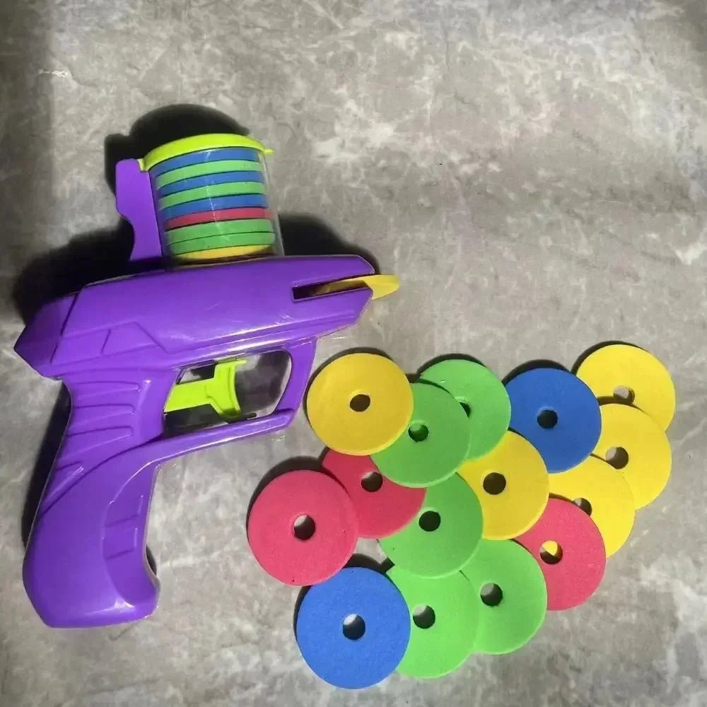 Pistolet à disque en mousse pour enfants - Jeu interactif extérieur - Zone shopping
