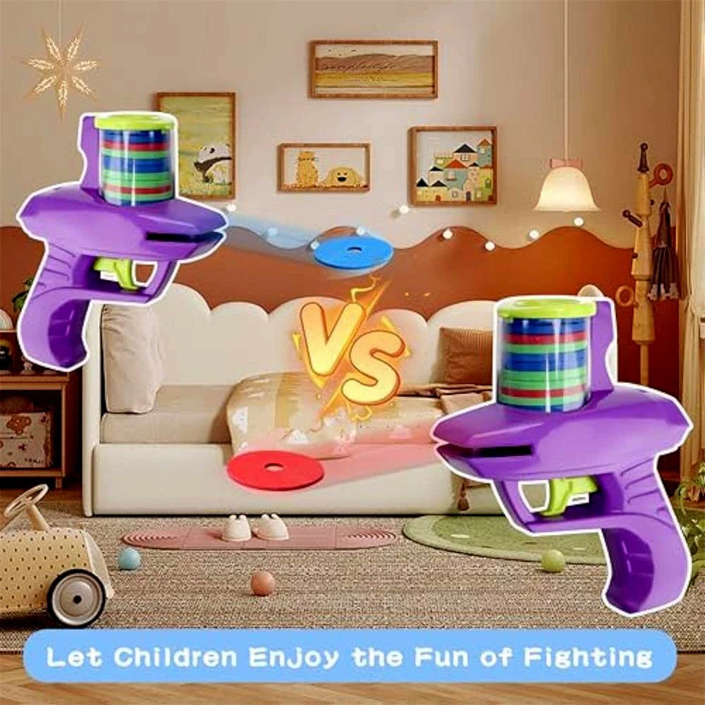 Pistolet à disque en mousse pour enfants - Jeu interactif extérieur - Zone shopping