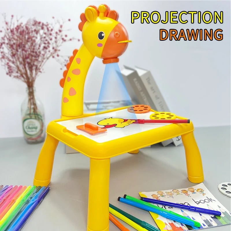 Planche à dessin de projection de cerf électrique, planche d'écriture multifonctionnelle, apprentissage du dessin, peut effacer la coloration, jouets éducatifs - Zone shopping