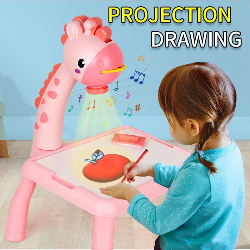 Planche à dessin de projection de cerf électrique, planche d'écriture multifonctionnelle, apprentissage du dessin, peut effacer la coloration, jouets éducatifs - Zone shopping