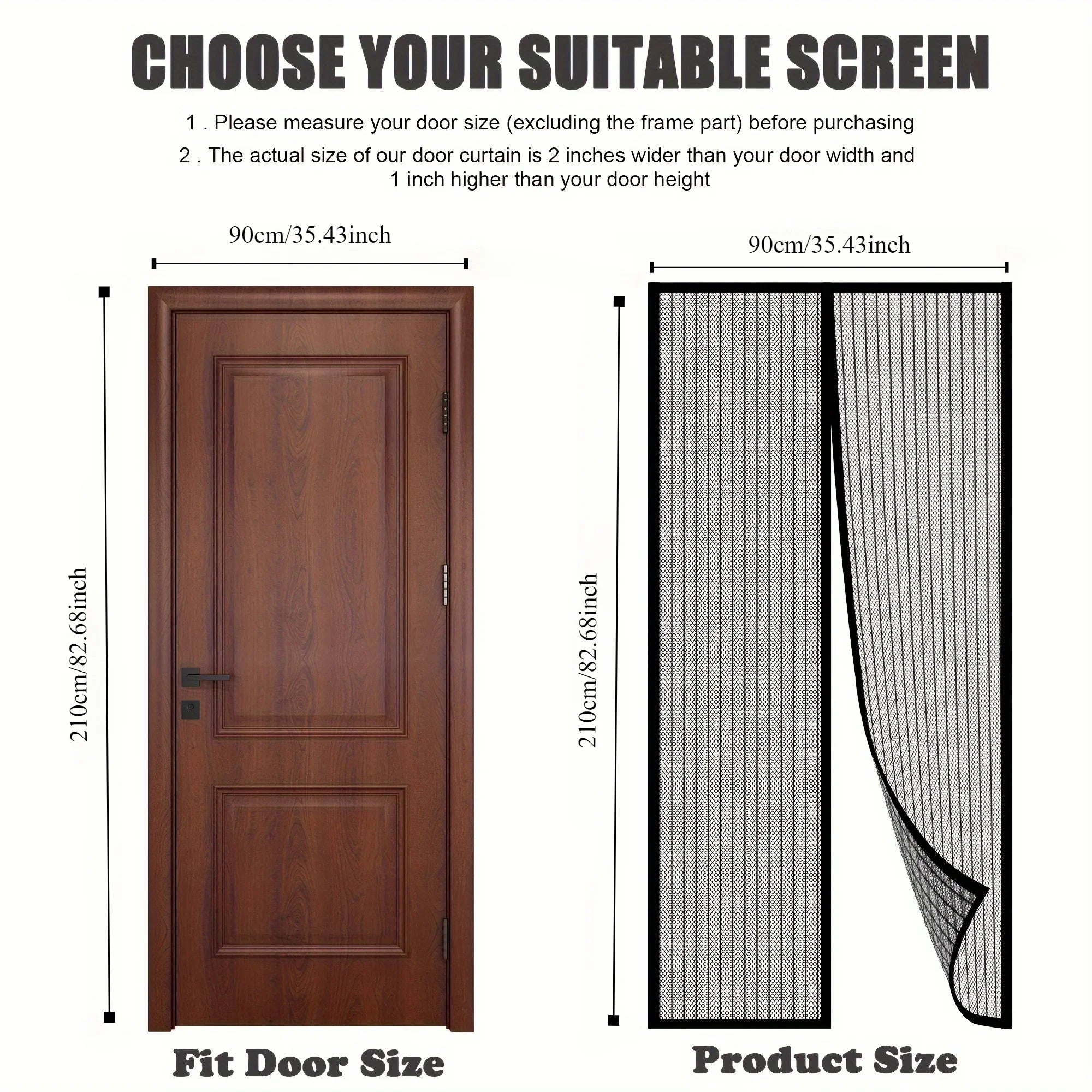 Porte à écran magnétique auto - scellante - Protection anti - insectes - Zone shopping