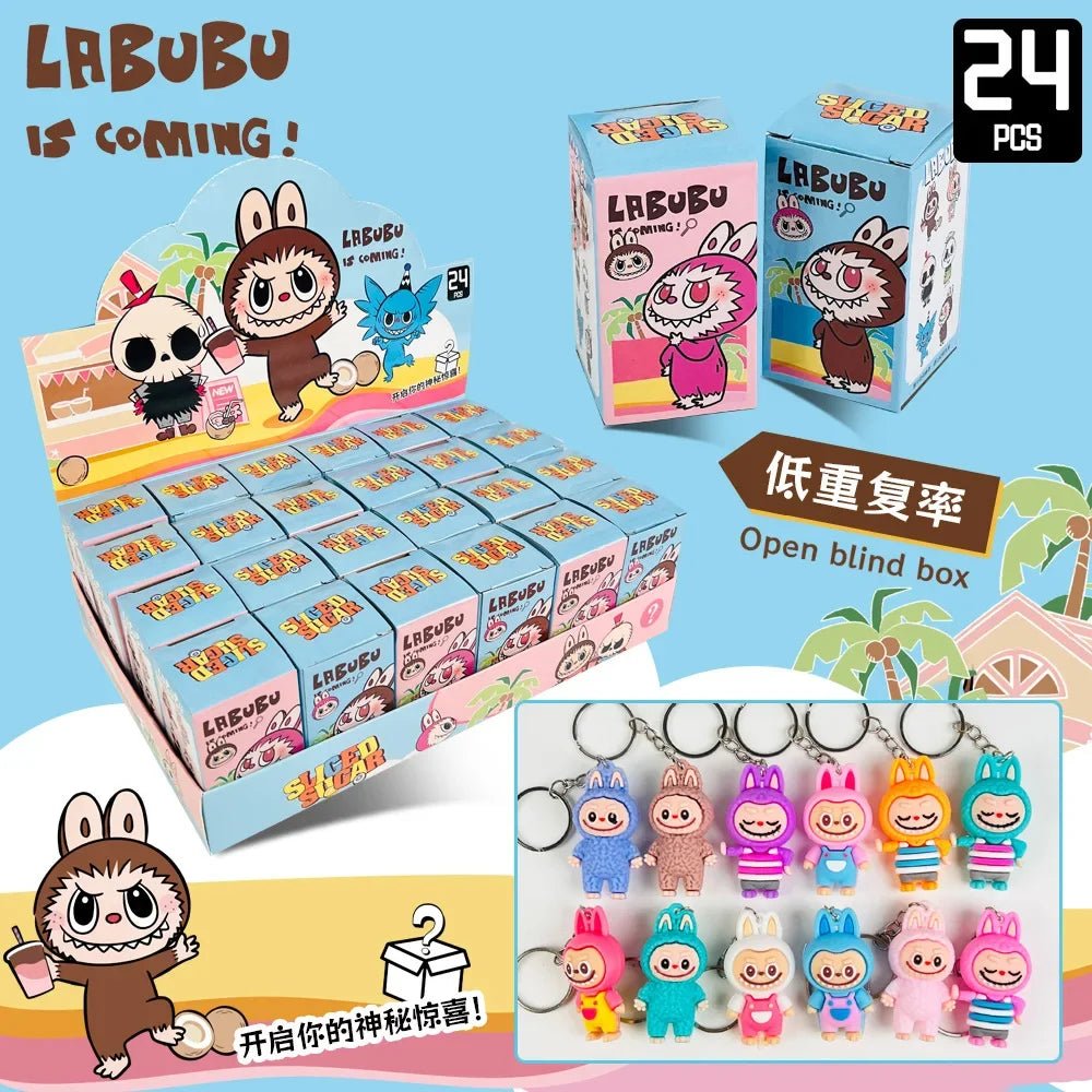 Porte - clés Kawaii Labubu Figure PVC - Poupée mignonne en gros - Zone shopping