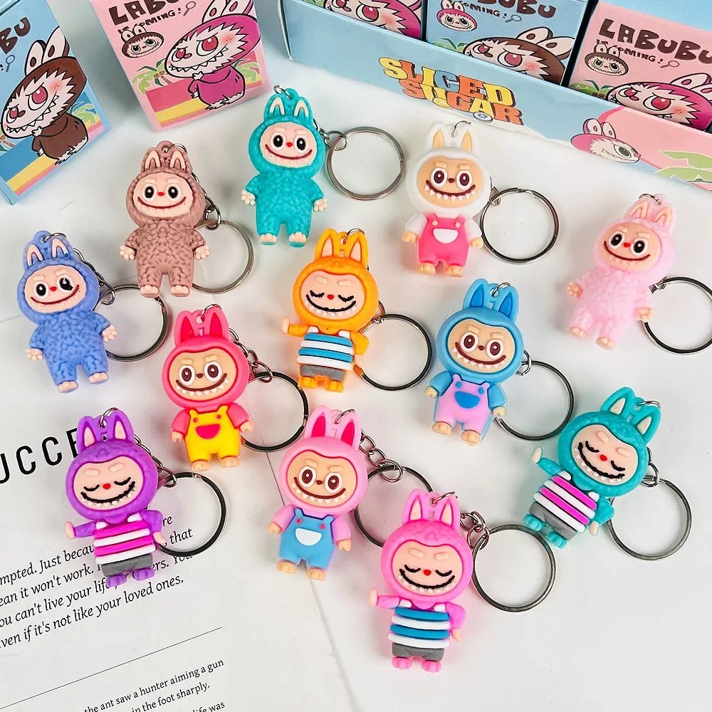 Porte - clés Kawaii Labubu Figure PVC - Poupée mignonne en gros - Zone shopping