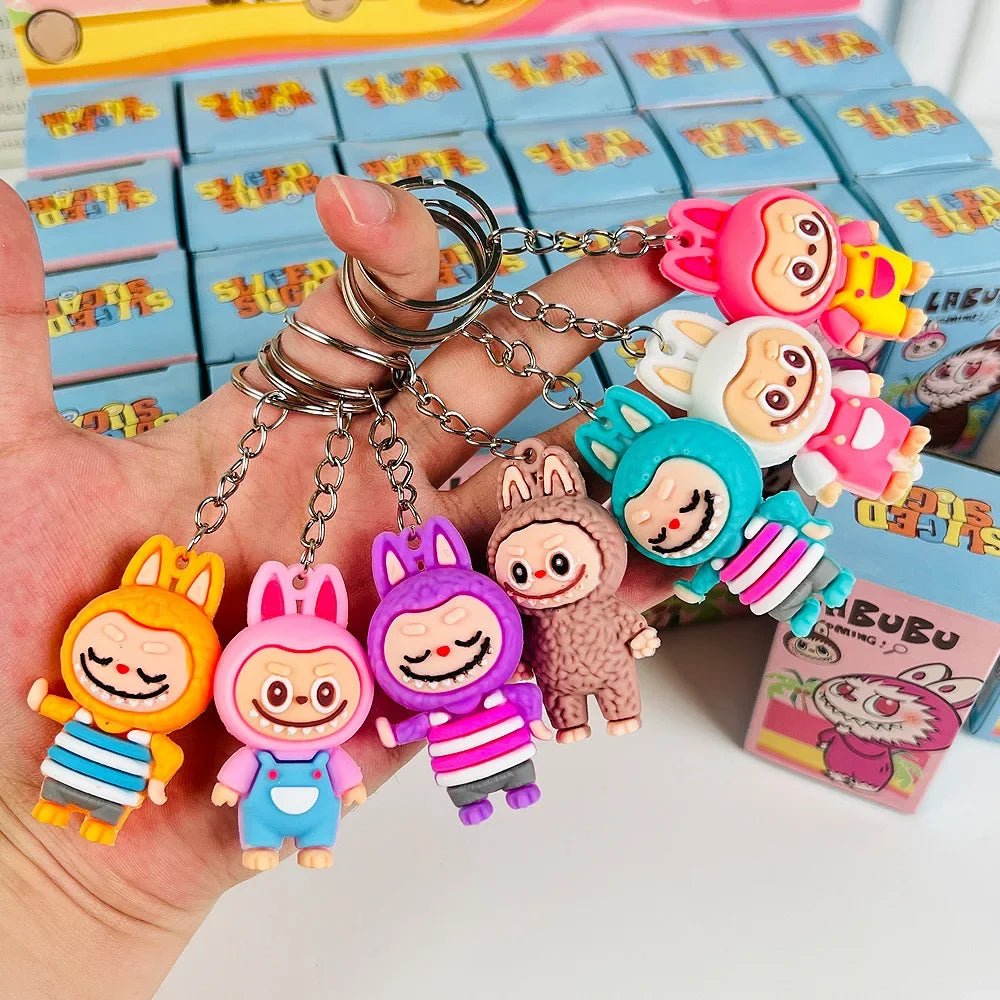 Porte - clés Kawaii Labubu Figure PVC - Poupée mignonne en gros - Zone shopping