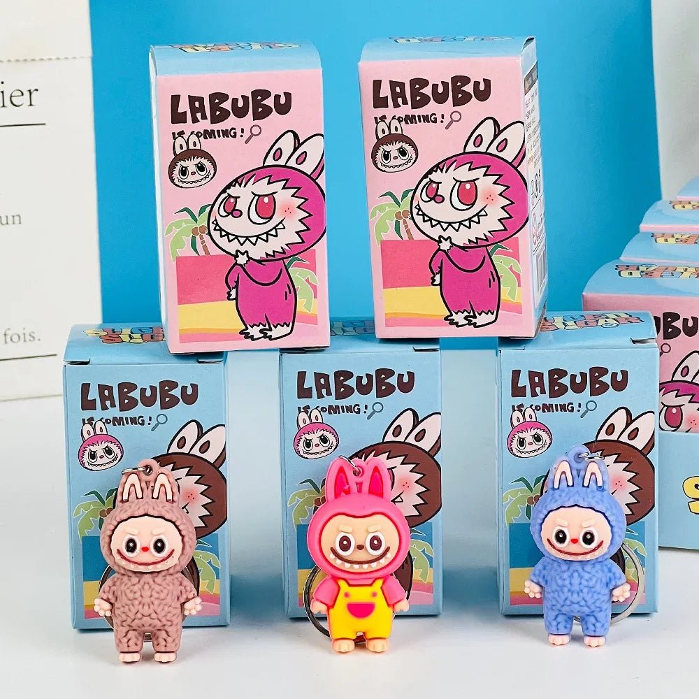 Porte - clés Kawaii Labubu Figure PVC - Poupée mignonne en gros - Zone shopping