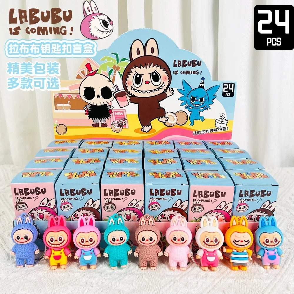 Porte - clés Kawaii Labubu Figure PVC - Poupée mignonne en gros - Zone shopping