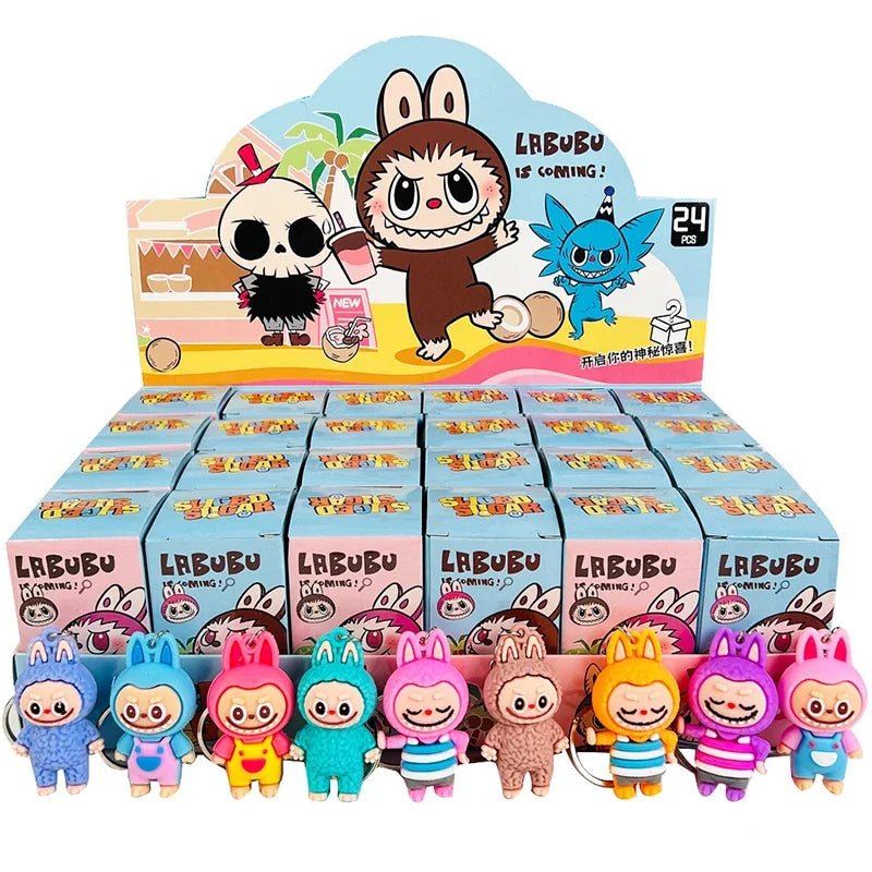 Porte - clés Kawaii Labubu Figure PVC - Poupée mignonne en gros - Zone shopping