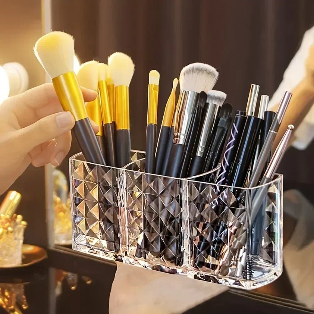 Porte - pinceau de maquillage en acrylique transparent, boîte de rangement pour rouge à lèvres, présentoir de vernis à ongles, étui à bijoux T1, bureau cosmétique, évaluation - Zone shopping