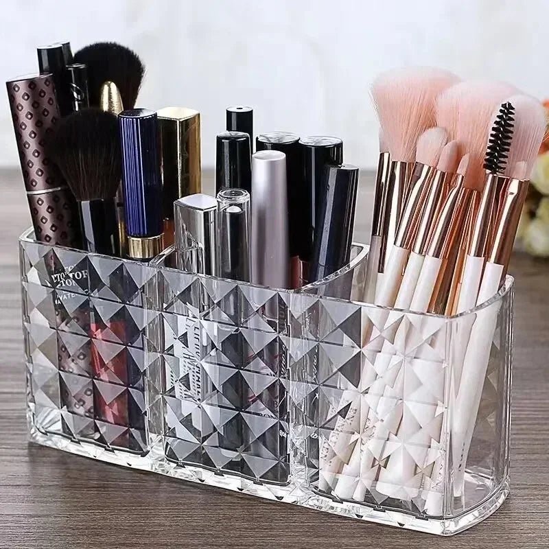 Porte - pinceau de maquillage en acrylique transparent, boîte de rangement pour rouge à lèvres, présentoir de vernis à ongles, étui à bijoux T1, bureau cosmétique, évaluation - Zone shopping
