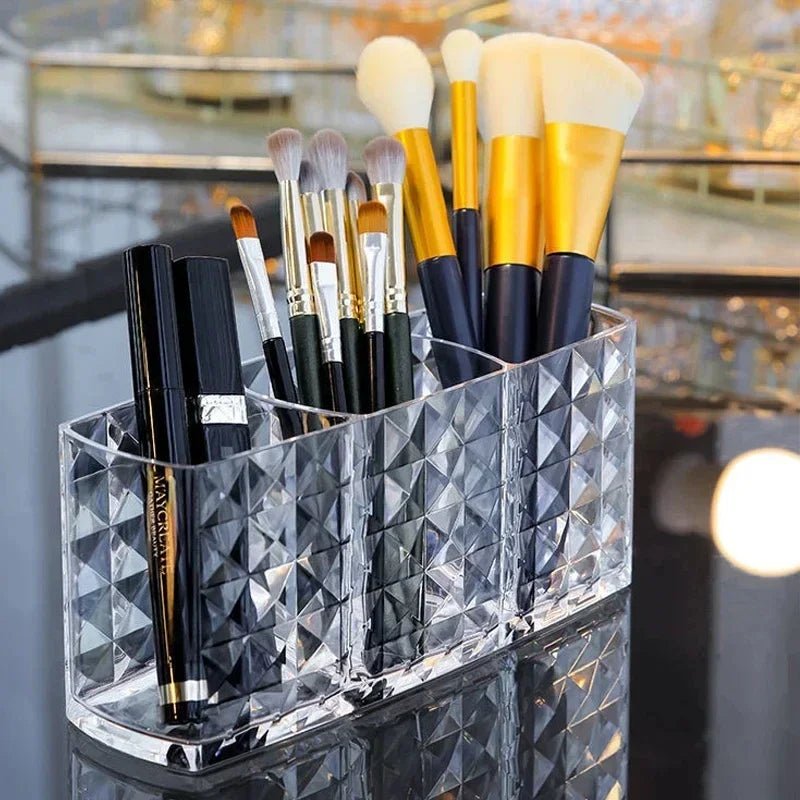 Porte - pinceau de maquillage en acrylique transparent, boîte de rangement pour rouge à lèvres, présentoir de vernis à ongles, étui à bijoux T1, bureau cosmétique, évaluation - Zone shopping