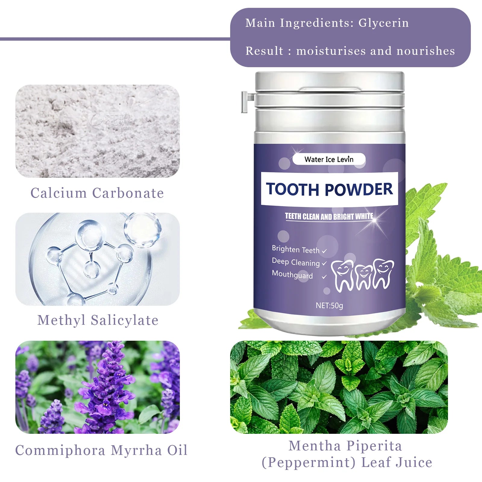 Poudre de dents de perle : haleine fraîche et nettoyage efficace - Zone shopping