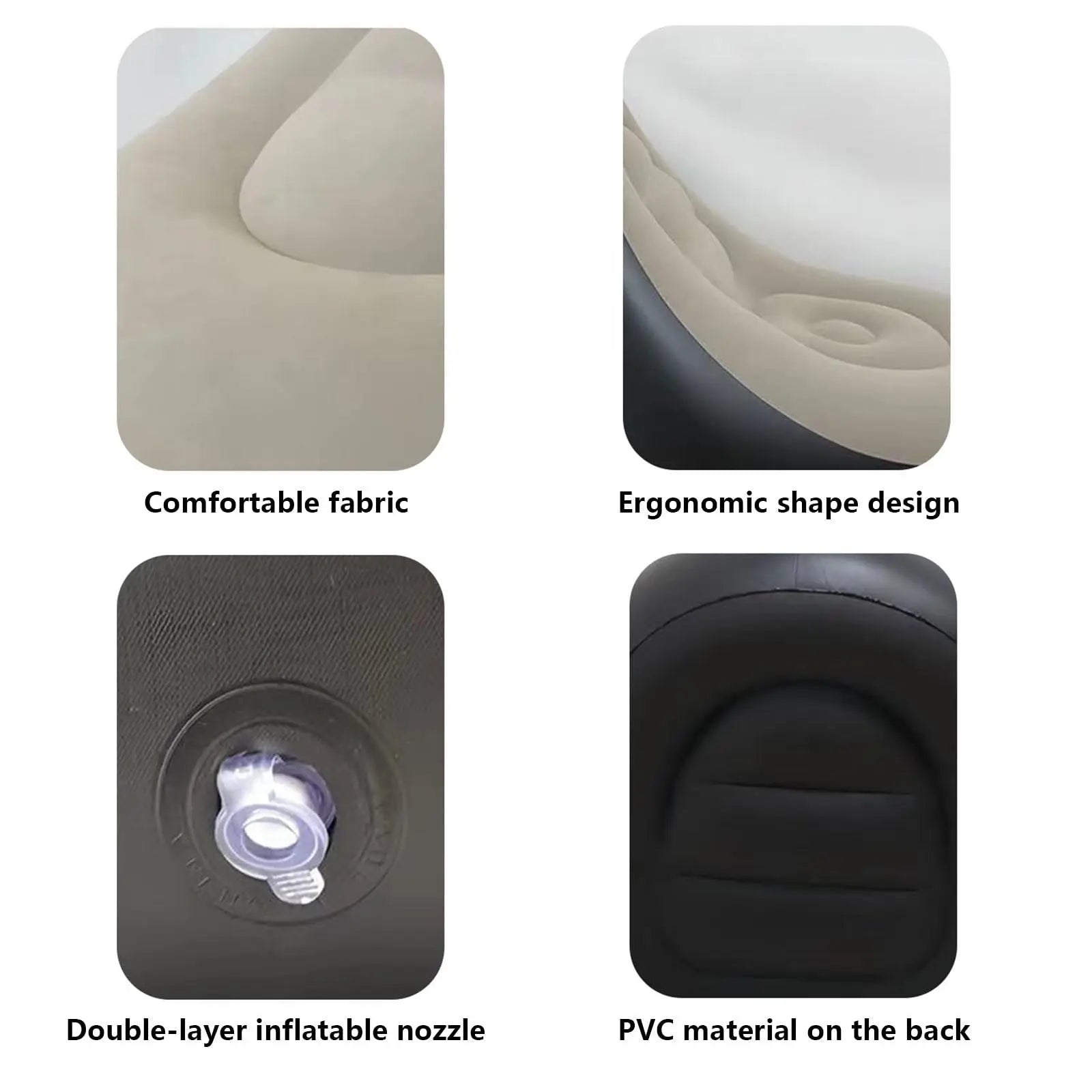 Pouf gonflable pliable extérieur - Canapé paresseux moelleux - Zone shopping