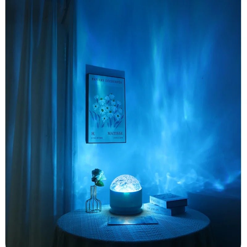 Projecteur d'ondulation d'eau 16 couleurs, veilleuse festive Noël - Zone shopping