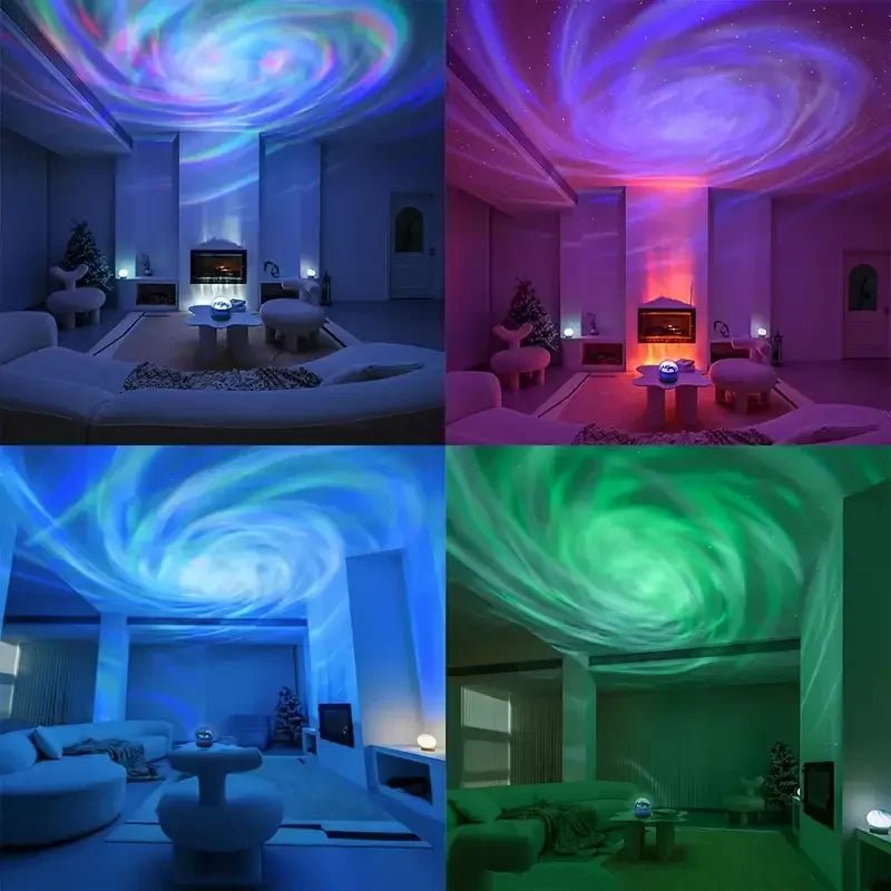 Projecteur d'ondulation d'eau 16 couleurs, veilleuse festive Noël - Zone shopping