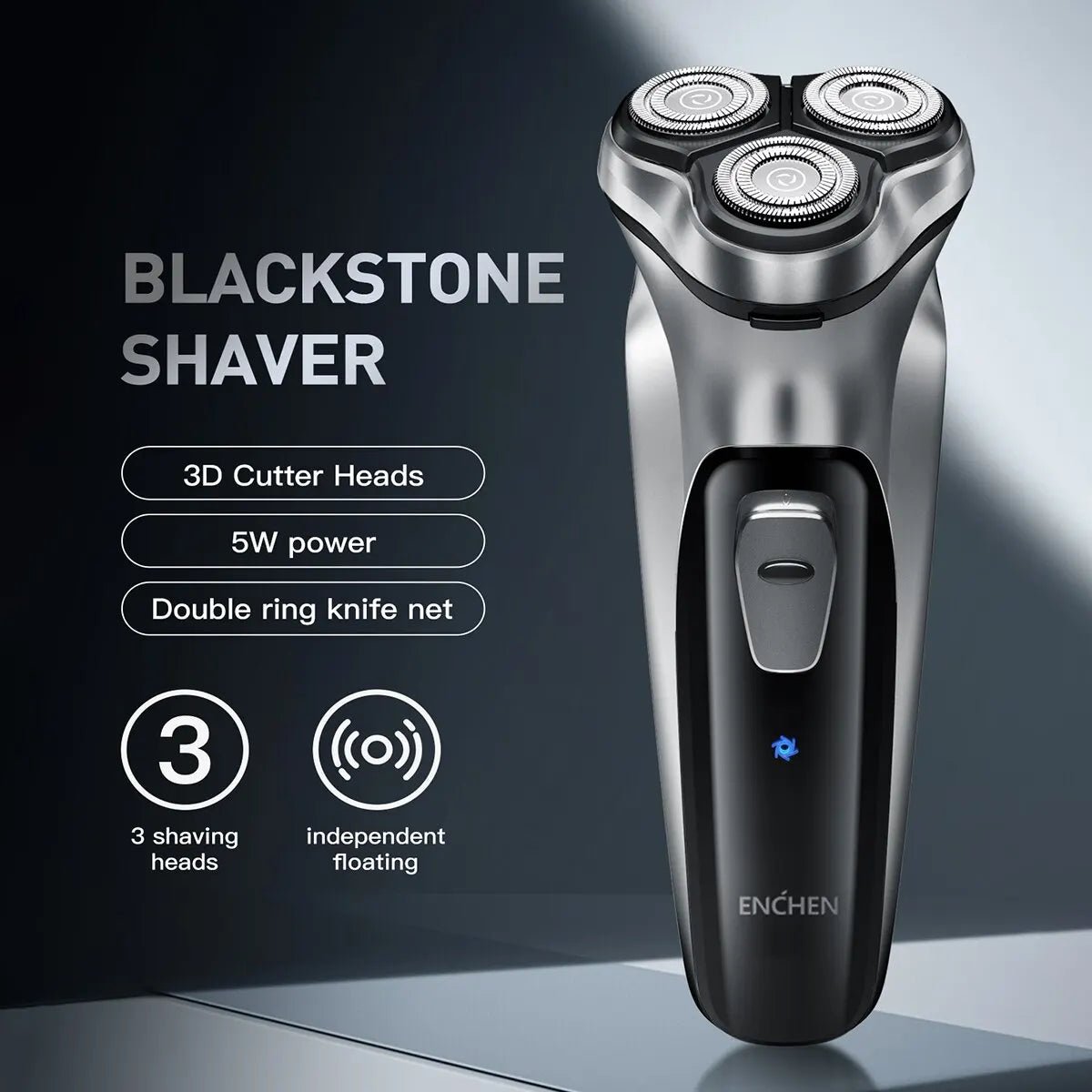 Rasoir Électrique ENCHEN Blackstone 3D Flottant USB Rechargeable - Zone shopping