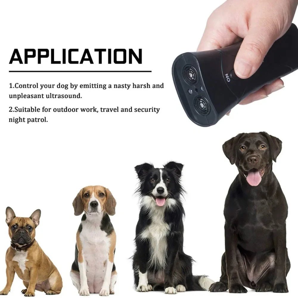 Répulsif anti - aboiement pour chiens, entraîneur ultrasonique LED - Zone shopping