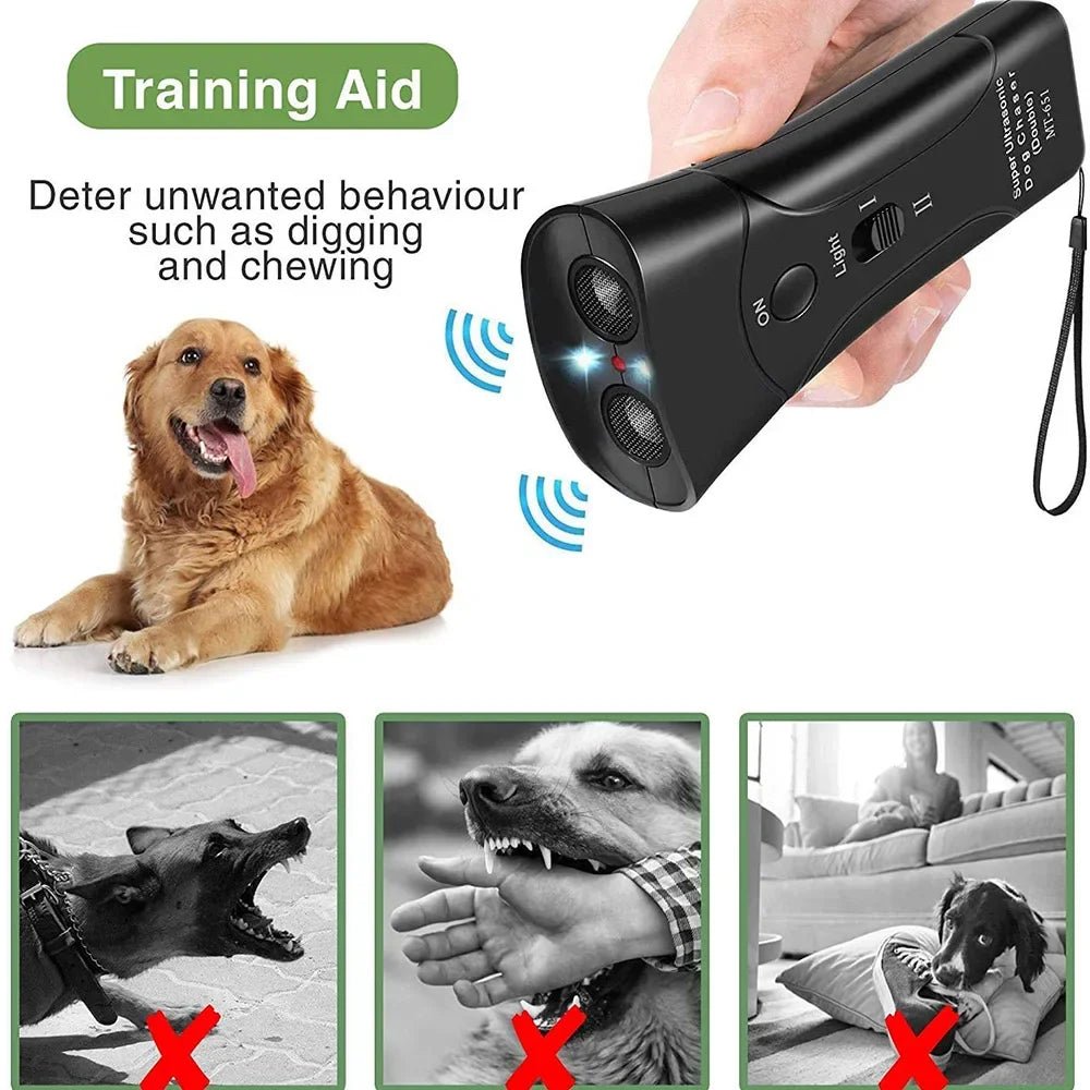 Répulsif anti - aboiement pour chiens, entraîneur ultrasonique LED - Zone shopping
