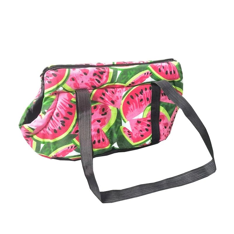 Sac à bandoulière portable pour petits chiens - Motif pastèque - Zone shopping