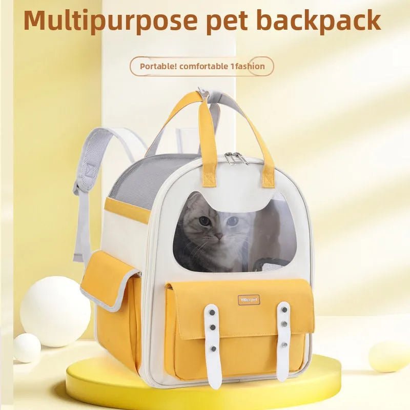 Sac à dos pour chien transparent, respirant et confortable, grande capacité - Zone shopping