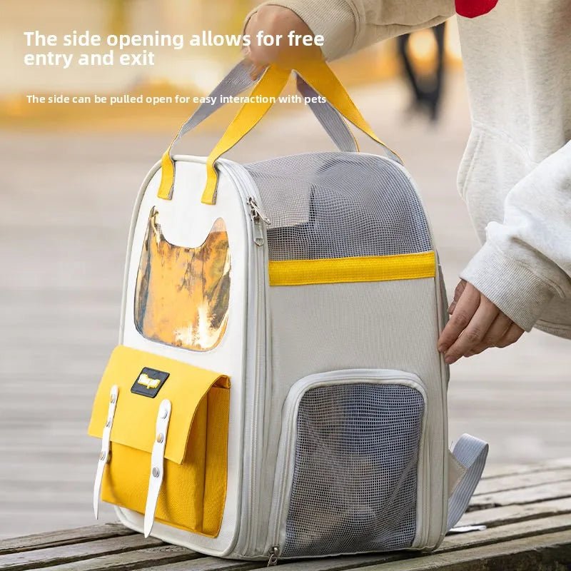 Sac à dos pour chien transparent, respirant et confortable, grande capacité - Zone shopping