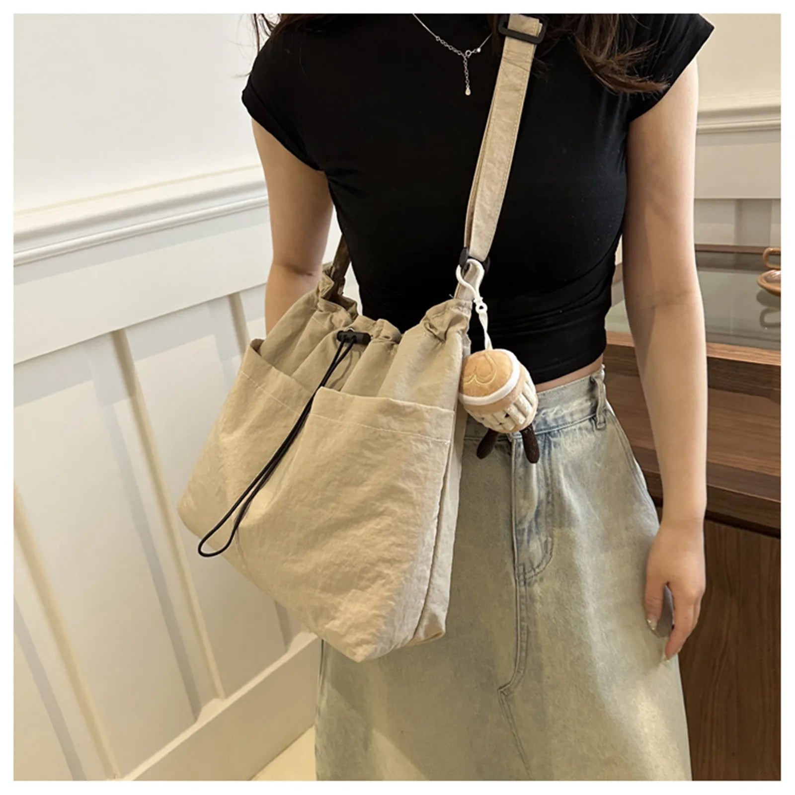 Sac à Main Nylon Imperméable Grande Capacité Femme - Zone shopping