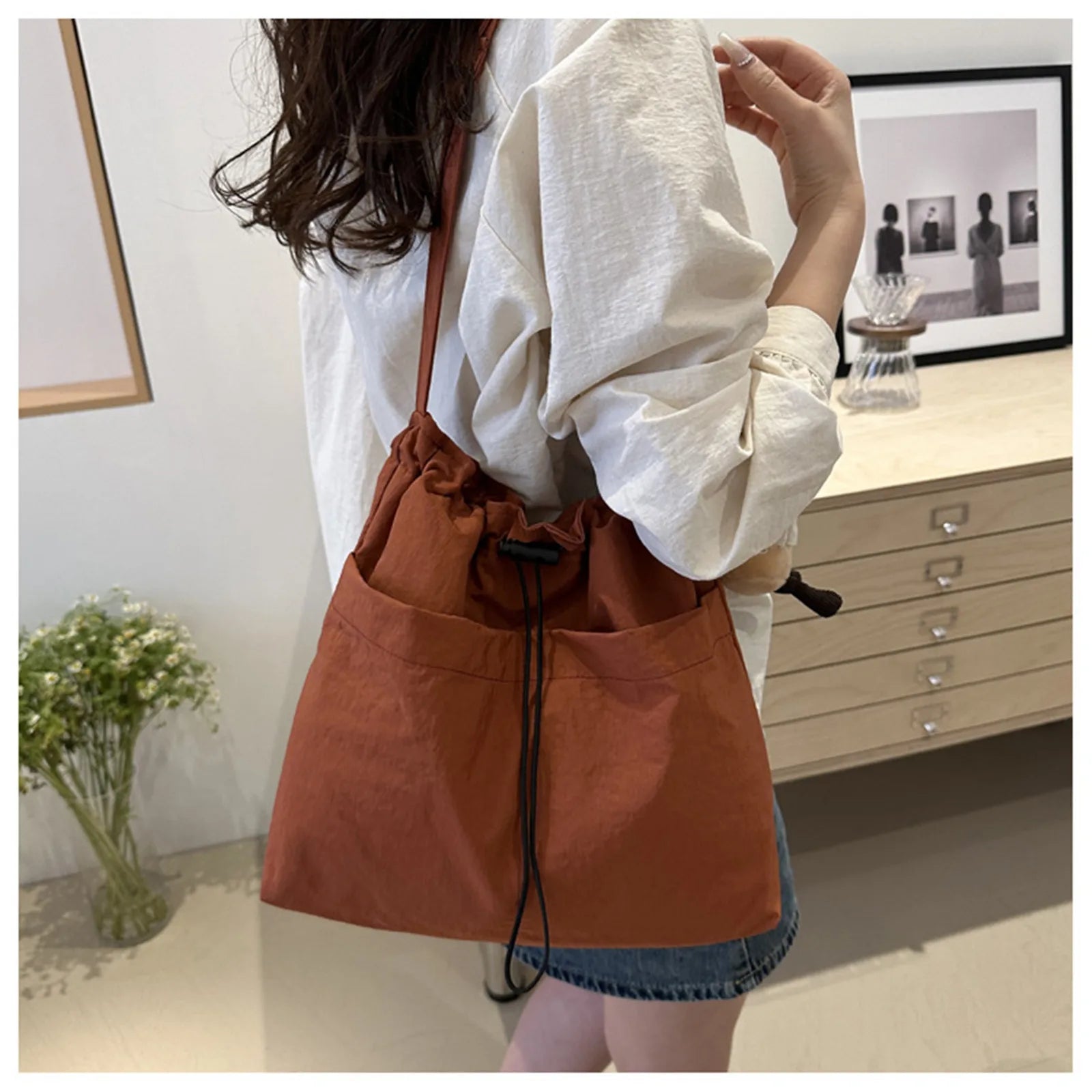 Sac à Main Nylon Imperméable Grande Capacité Femme - Zone shopping